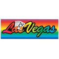 Las Vegas w/ Royal Flush Panoramic Photo Hand Mirror (1.625" x 4.626")